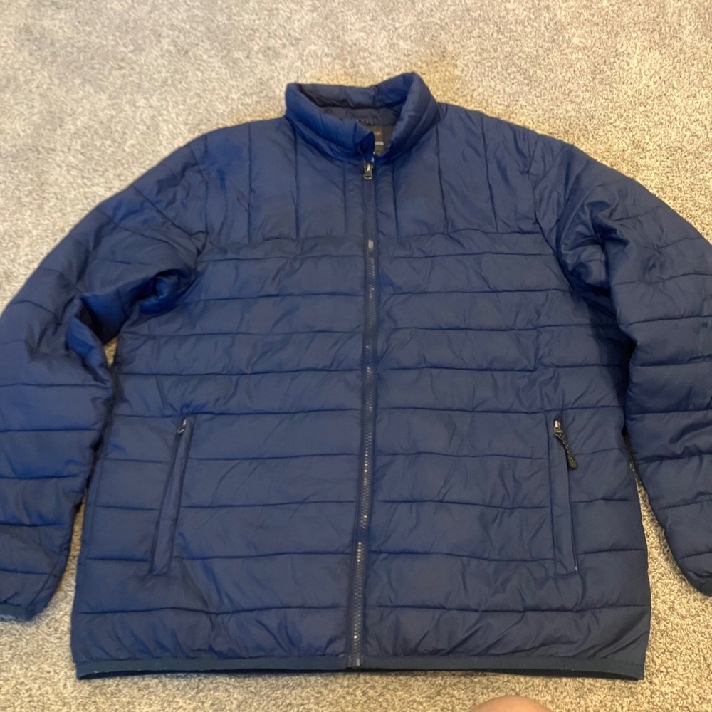 Swiss Tech Mens M Blue Cove Packable Puffer Jacket SM49602Y Travel Lightweight